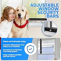 Vista 3 de Barras de bloqueo verticales ajustables para ventana, barras de seguridad para ventanas pequeñas en el interior, cerraduras de ventana para ventanas