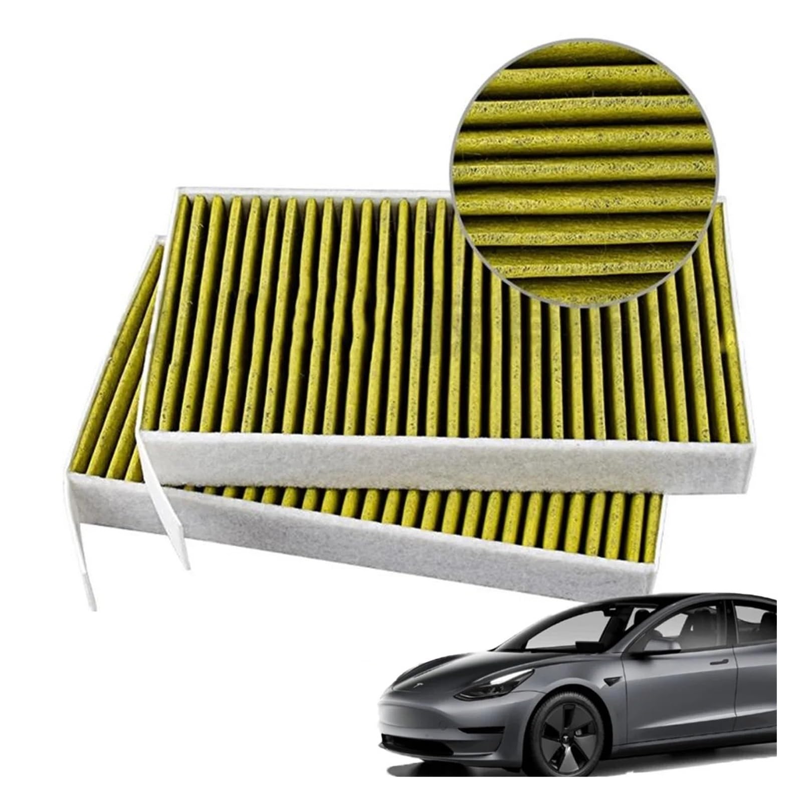Filtre D'habitacle De Voiture avec Climatisation Au Charbon Actif Adapté pour Te&SLA 3 Y Automobile Apporter Filtres Air