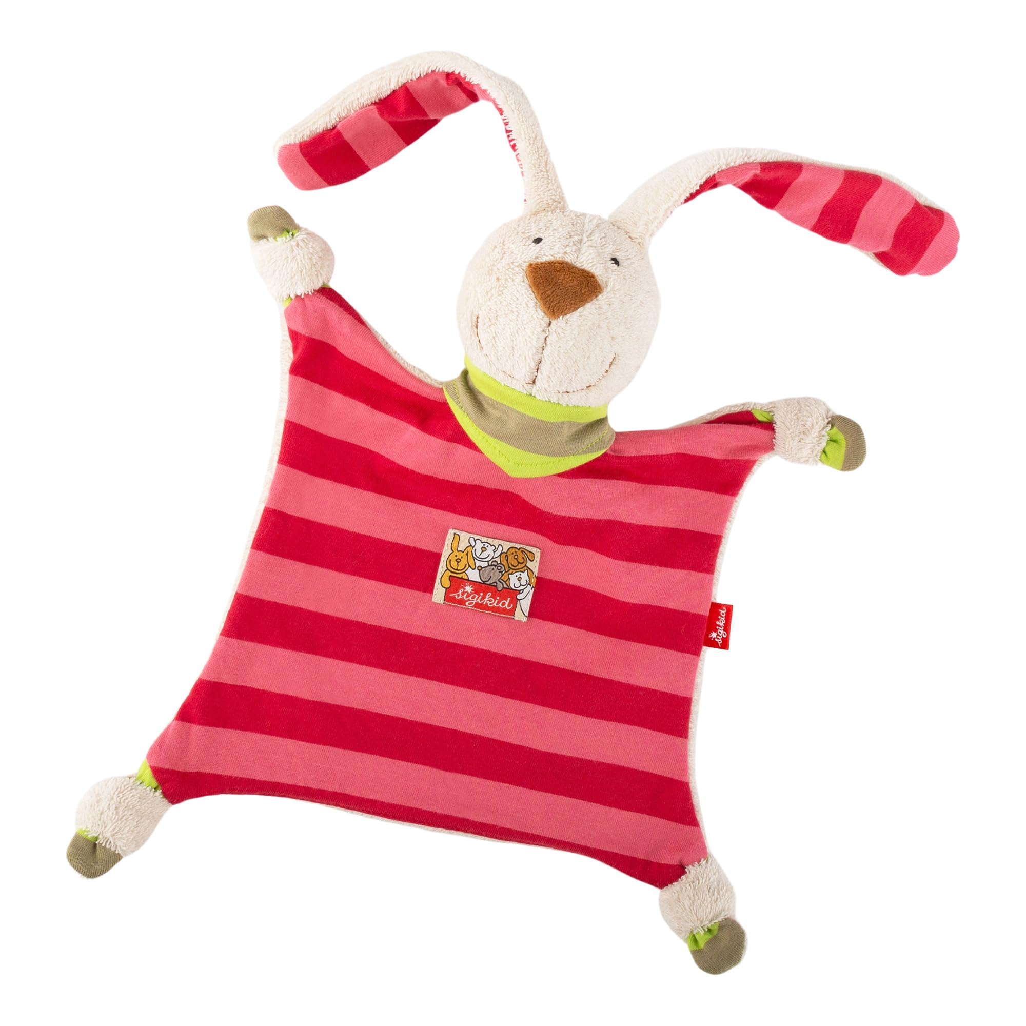 sigikid 26 x 26 x 8 cm Babyspielzeug Bunny Comforter (Pink)
