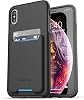 ENCASED iPhone Xs Max Wallet Case (2018) Protective Cover with Card Holder (3 Credit Cards Capacity) (Black)