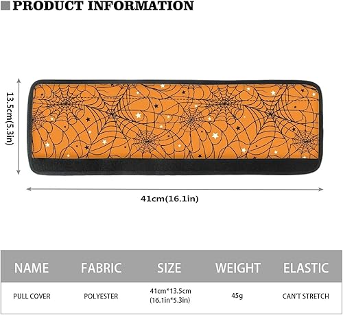 Miniatura 6 de Juego de 2 fundas para manija de puerta de refrigerador de tela de Halloween, decoración de electrodomésticos de cocina para nevera, horno,