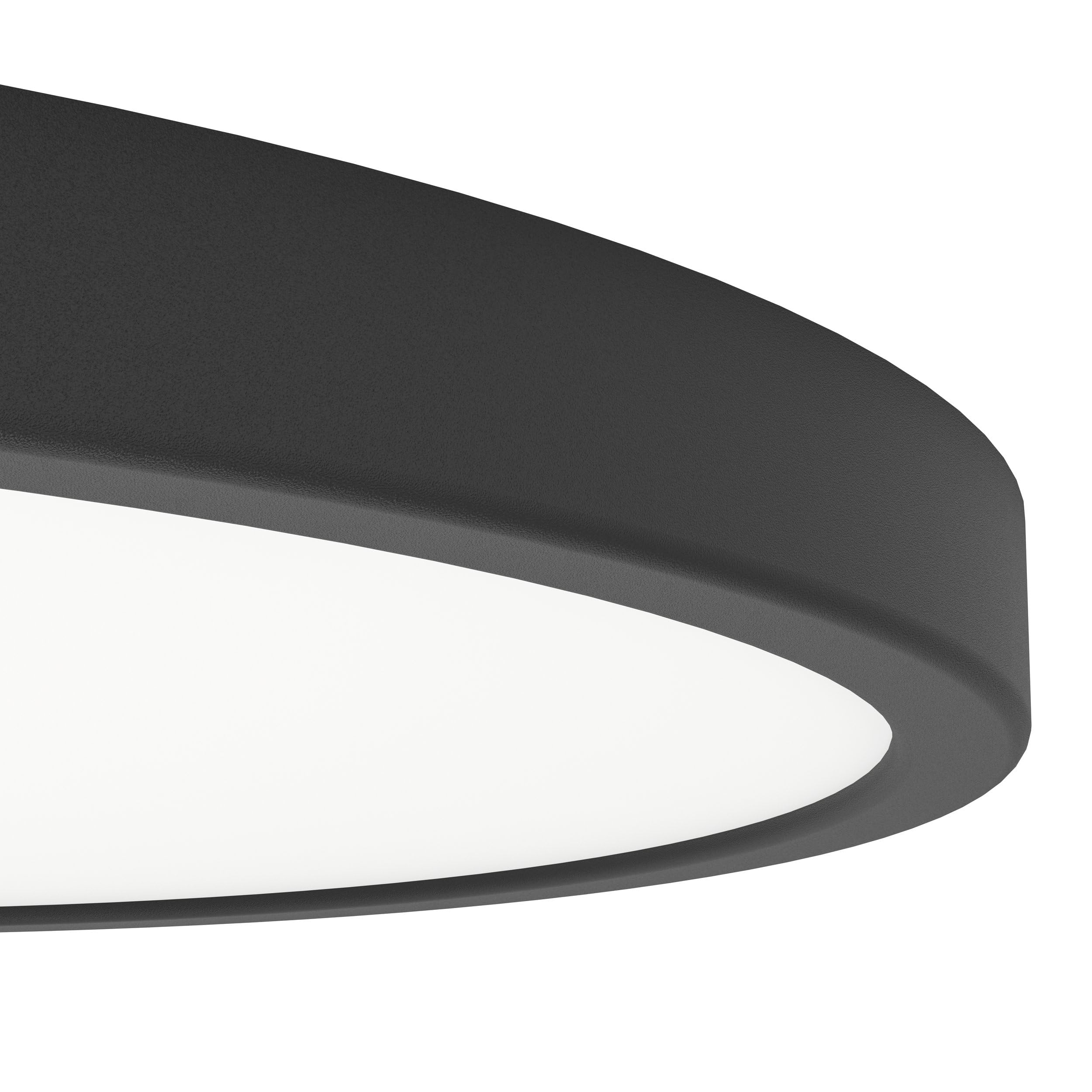 EGLO connect.z Smart-Home LED Bad Deckenlampe Fueva 6-Z, Ø 38,9 cm, ZigBee, App und Sprachsteuerung Alexa, Lichtfarbe (warmweiß-kaltweiß), dimmbar, Deckenleuchte Badezimmer schwarz, IP44