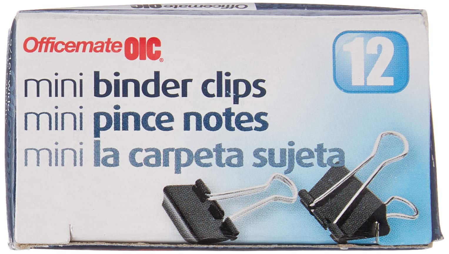 Officemate OICOIC(R) Binder Clips, Mini, 1/4in. Capacity, Box Of 12