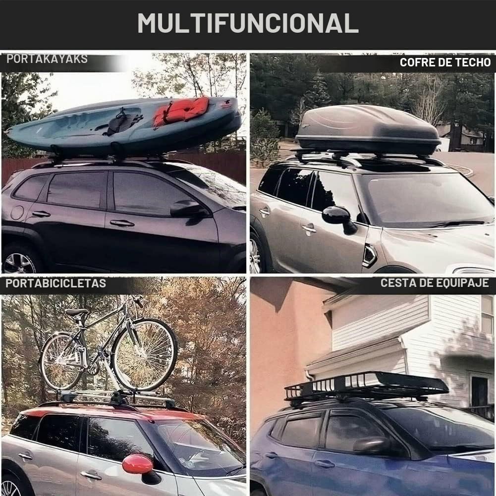 2 Piezas Aluminio Baca Barras de Techo, para Tesla Model Y 2019-2022 2023 2024 Portaequipajes Bacas Techo Barras Transversales Coches Accesorios Viaje