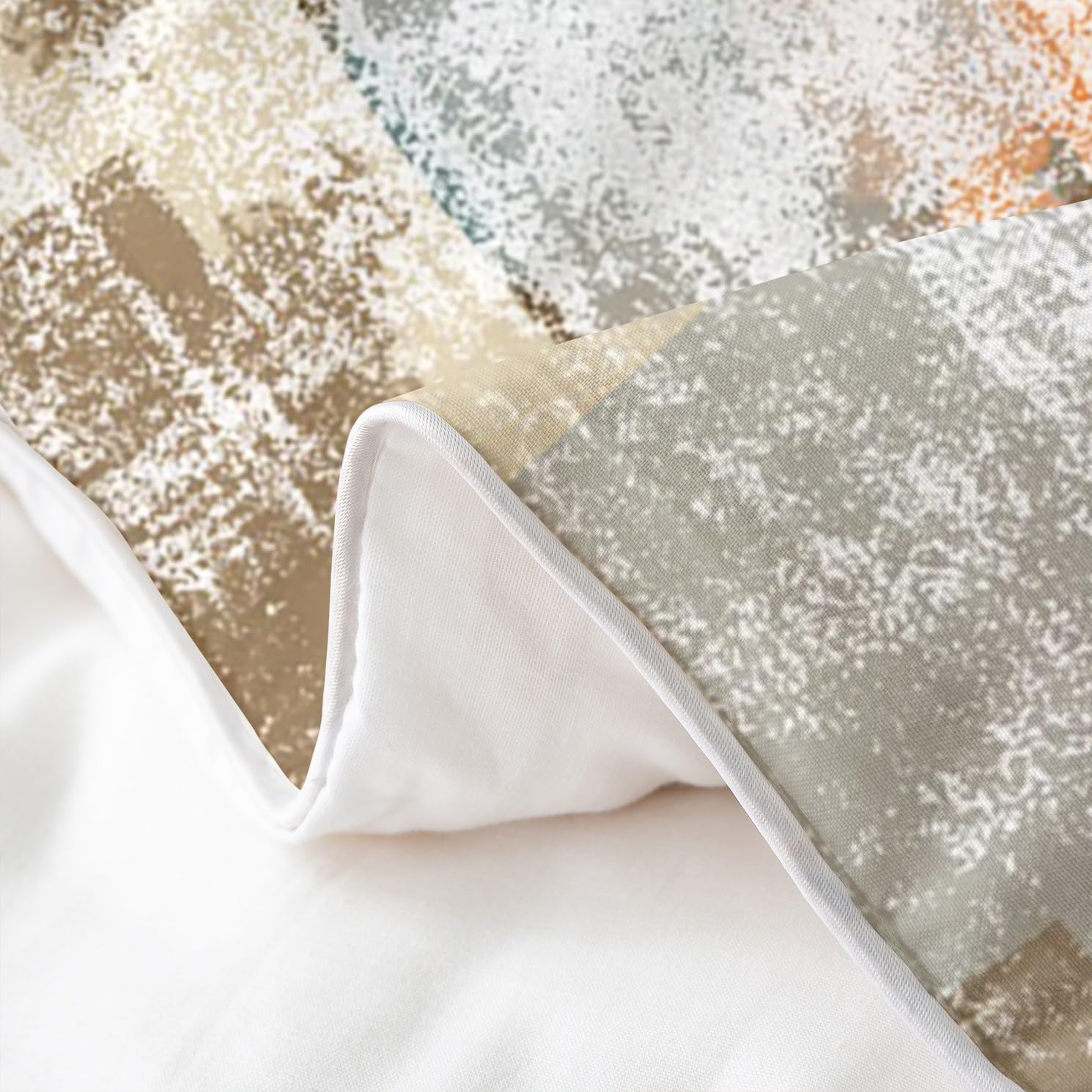 Orange Coton Housse de Couette 240x260 Gris Brun Foncé Ensemble de Literiepeinture À l'huile Moderne Housse de Couette Confortablegraffiti Aquarelle Art Literie Set avec 2 Taies d'oreiller