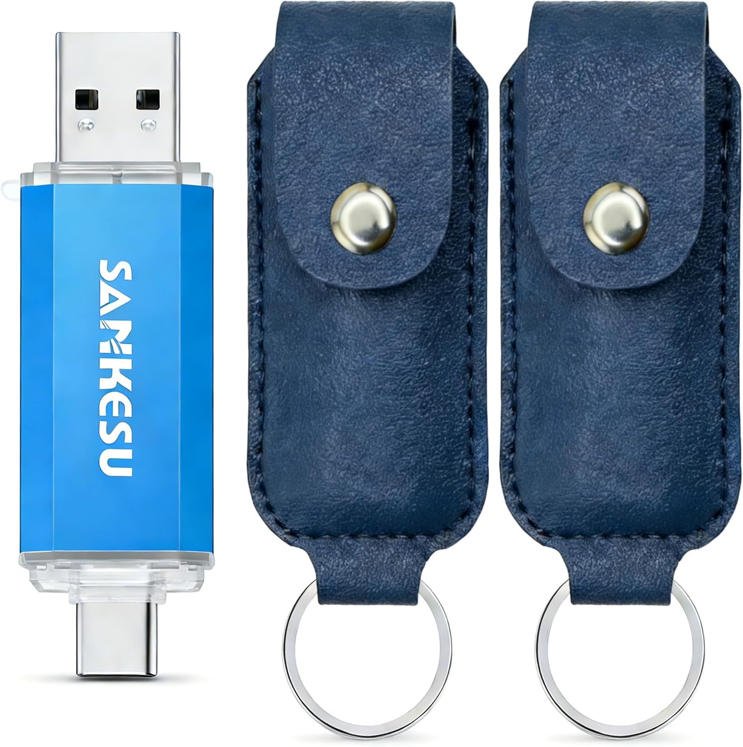 2 Pack Flash Drive Case + USB Flash Drive 512GB
