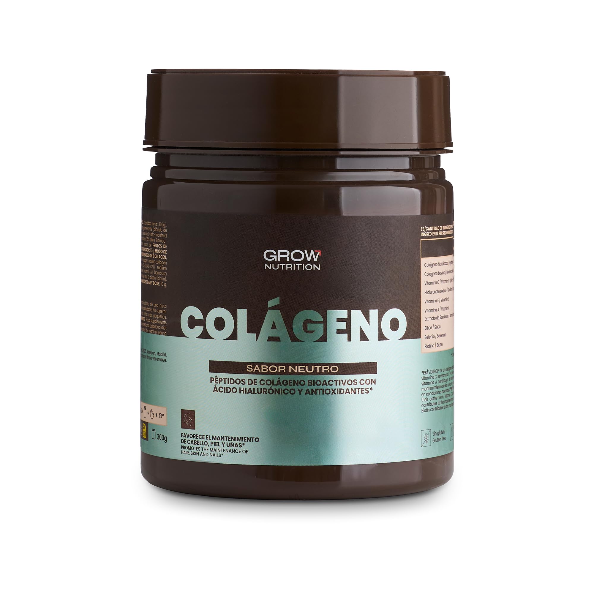 Grow Wellness Lote Omega 3+ OMEGATEX 60 Cápsulas + Colágeno Neutro 300 g | VERISOL, Ácido Hialurónico, Biotina y Vitaminas