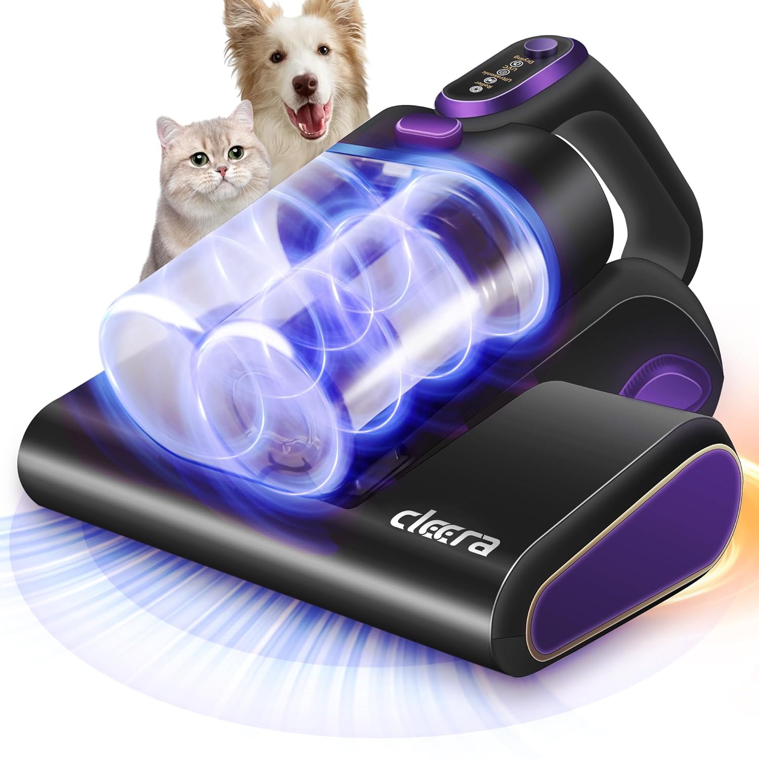 Mattress Vacuum Cleaner 16KPa Suction Bed Couch Vacuum 253 7nm UV-C 140 F Heating HEPA Filter 600W Pet