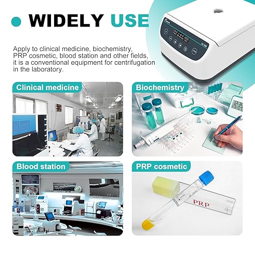 Miniatura 9 de JOANLAB Máquina de centrífuga 0.1 fl oz0.2 fl oz0.3 fl oz0.5 fl oz1.7 fl oz x 6, baja velocidad 500-4000rpm, 2146xg RCF Lab Benchtop Centrifugadoras