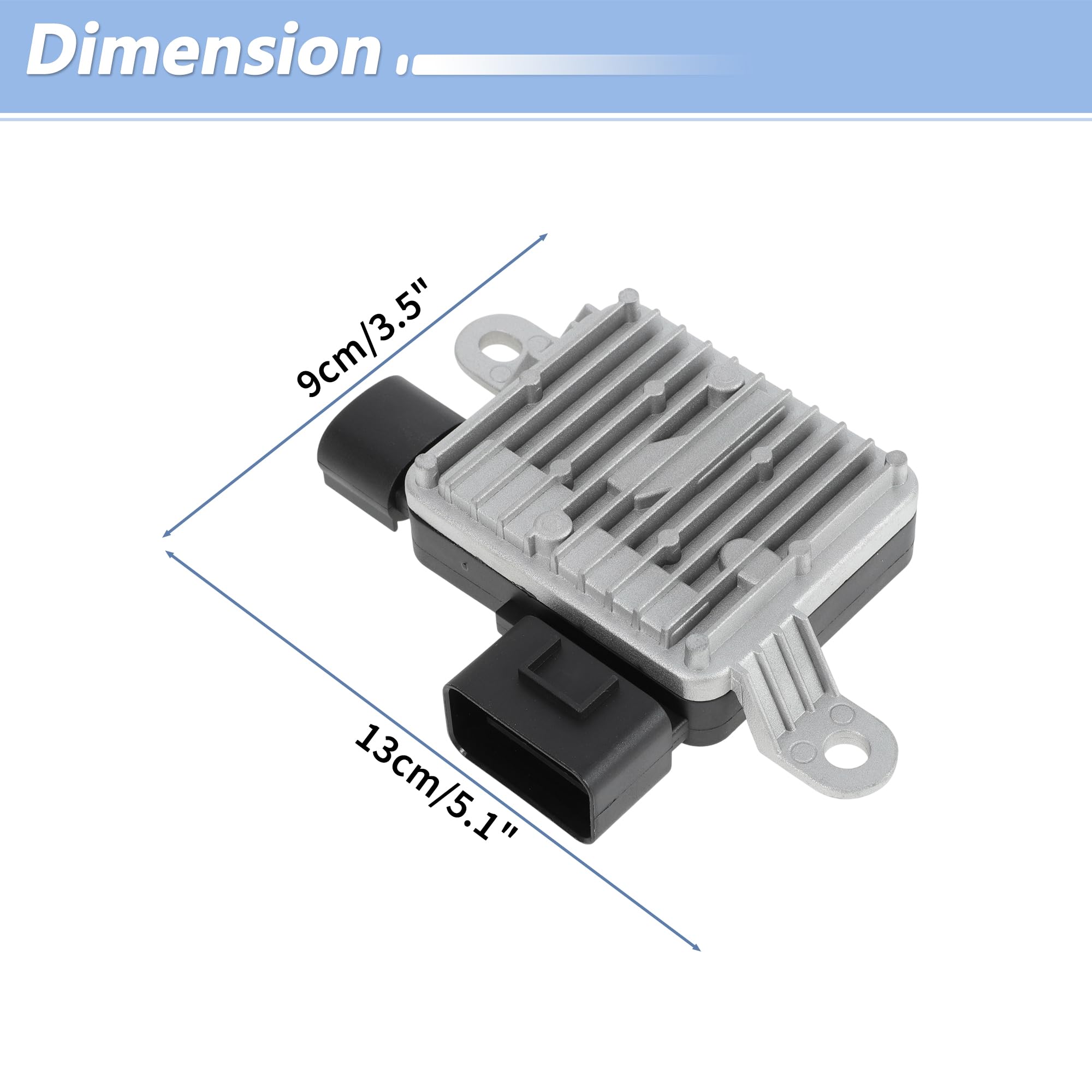 Cooling Fan Control Module Für Kia Sportage 2.4L 17-22 1pc | Für Kia Seltos 21-23, Für Hyundai Kona 1.6L 18-21, Metall, Größe 13x9cm, 5 Pin, OE 25385D9000