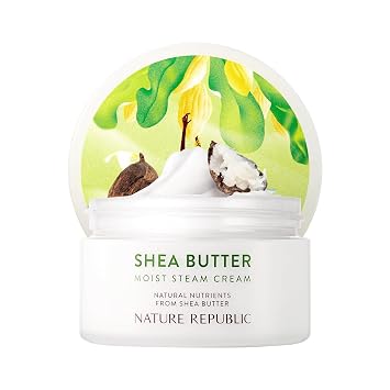 Nature Republic Shea Butter Steam Cream (Moist) | Daily Face Moisturizer, Melting Butter Texture, Deep Hydration & Skin Barrier Care, Korean Skin Care, 3.38 fl oz