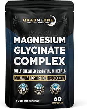 Magnesium Glycinate 4-in-1 Complex 1000mg Supplements, 60 Capsules
