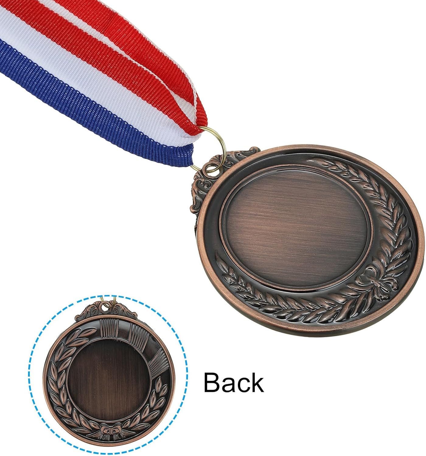 PATIKIL Blank Award Medals, Award Medals with Neck Ribbon, Make Your Medals Kit, Winner Medals Prize for Competitions