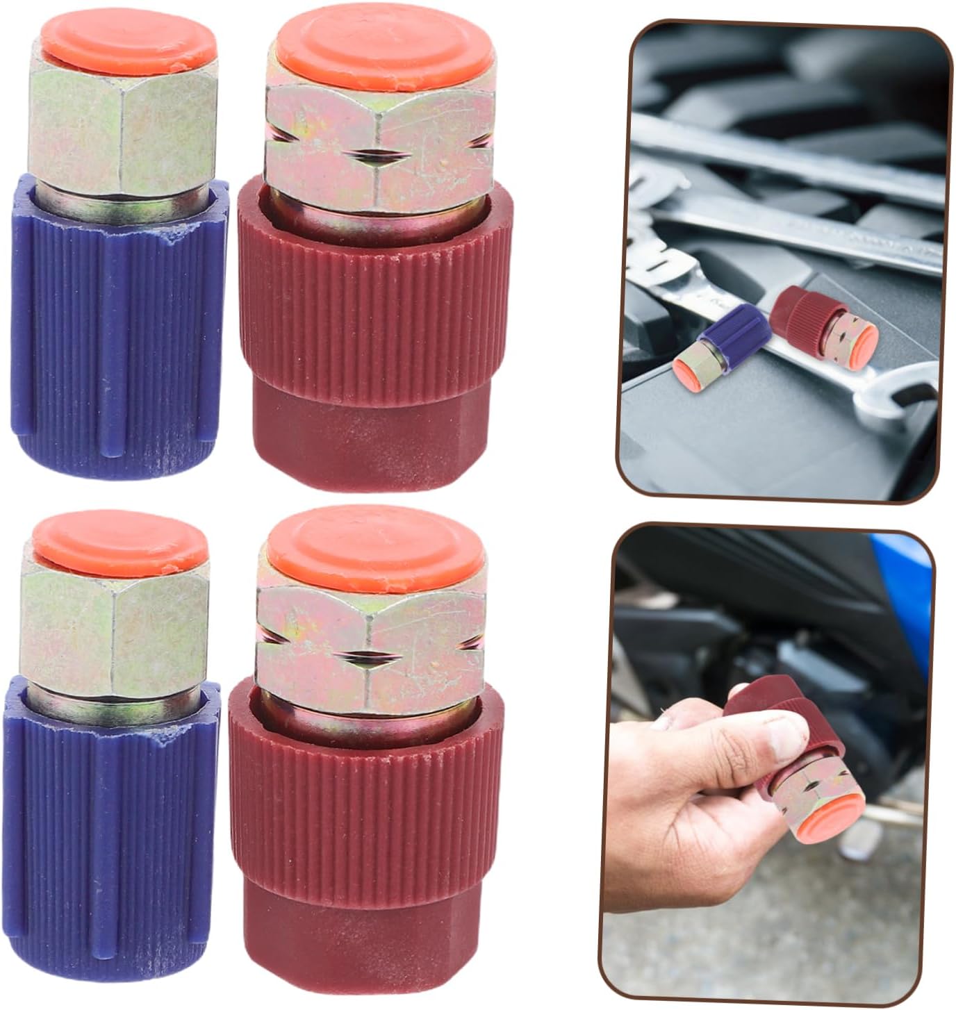 Car Electrical Outlet Adapter to R134a Conversion Kit with Quick Connect Random Color