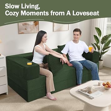 COMAX Queen Boneless Couch, 79 Futon Sofa Bed Couches for Living Room