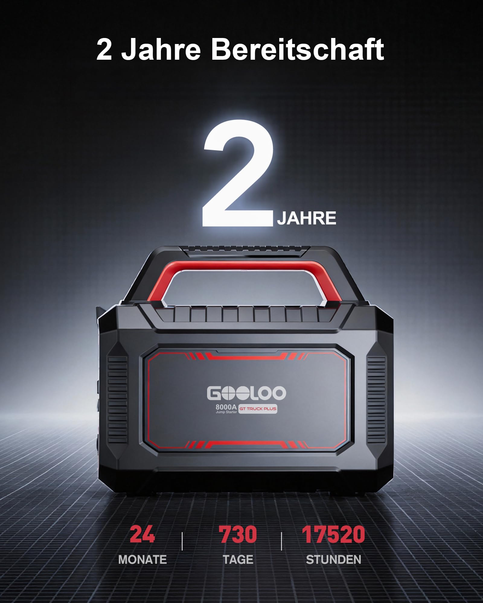 GOOLOO GT Truck Plus Starthilfe Powerbank – 8000A 12V/24V Tragbare Starter Powerbank mit PD65W Schnellladung, Booster Auto Starthilfe für PKW, LKW, Wohnmobile, Yachten (Alle Benzin und Diesel)