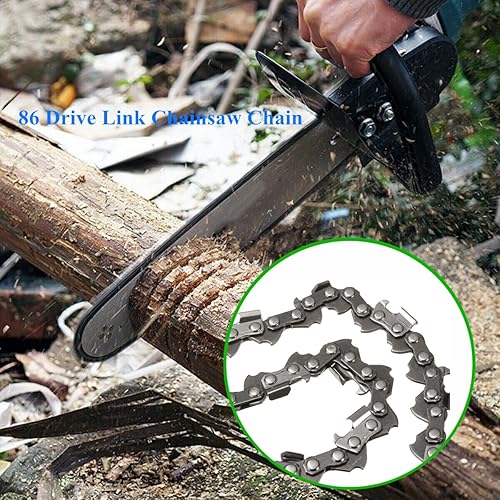 Miniatura 2 de Paquete de 2 cadenas de motosierra de 22 pulgadas, paso LP de .325 pulgadas, calibre 0.058 pulgadas, 86 eslabones de transmisión para motosierra