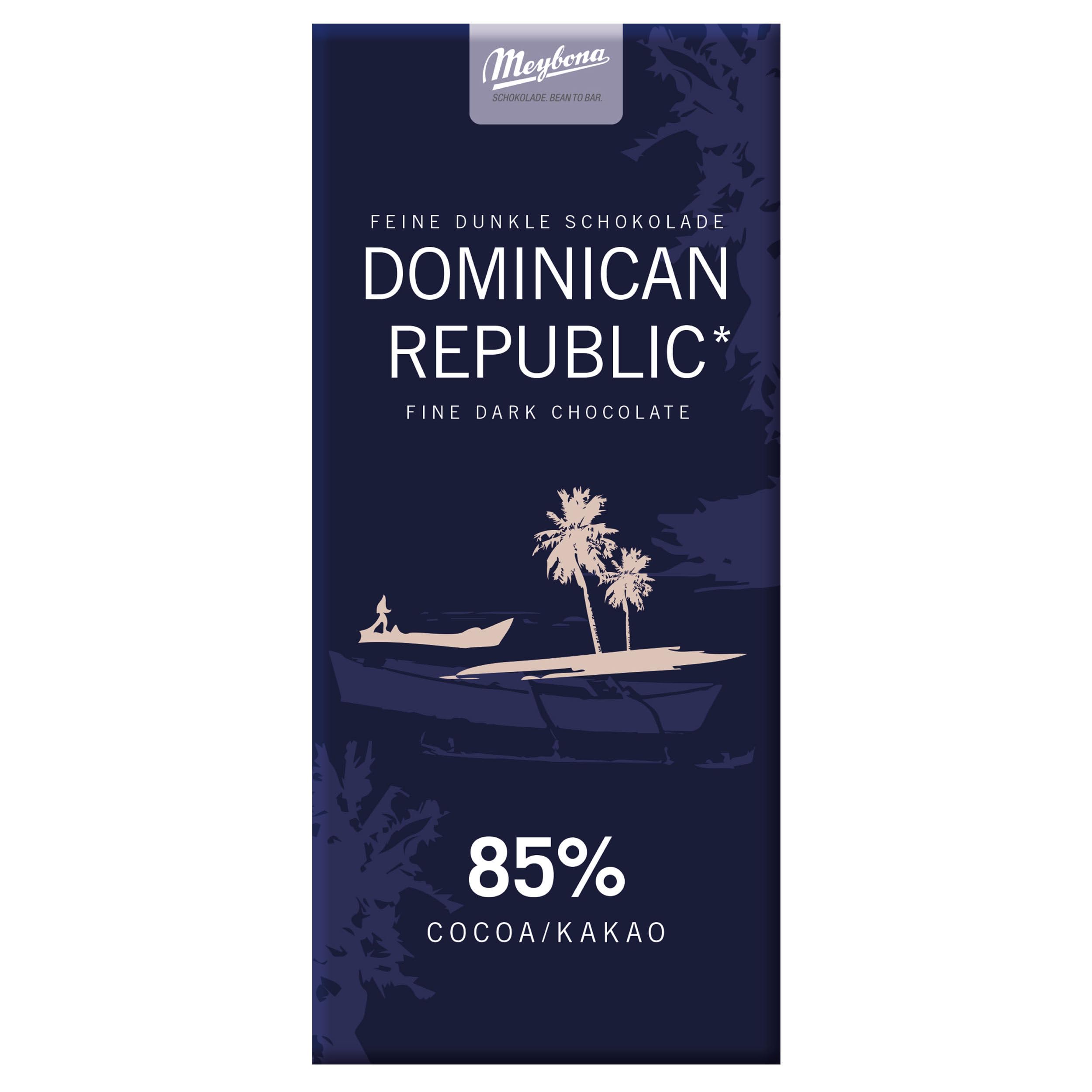 Meybona Urspungs-Schokolade Zartbitter 85% | Dominican Republic | 10x100g | Bean-to-Bar, Kakao Single Origin, Edelkakao-Schokoladen, Tafelschokolade, seit 1923, 85% Kakao, für Genießer