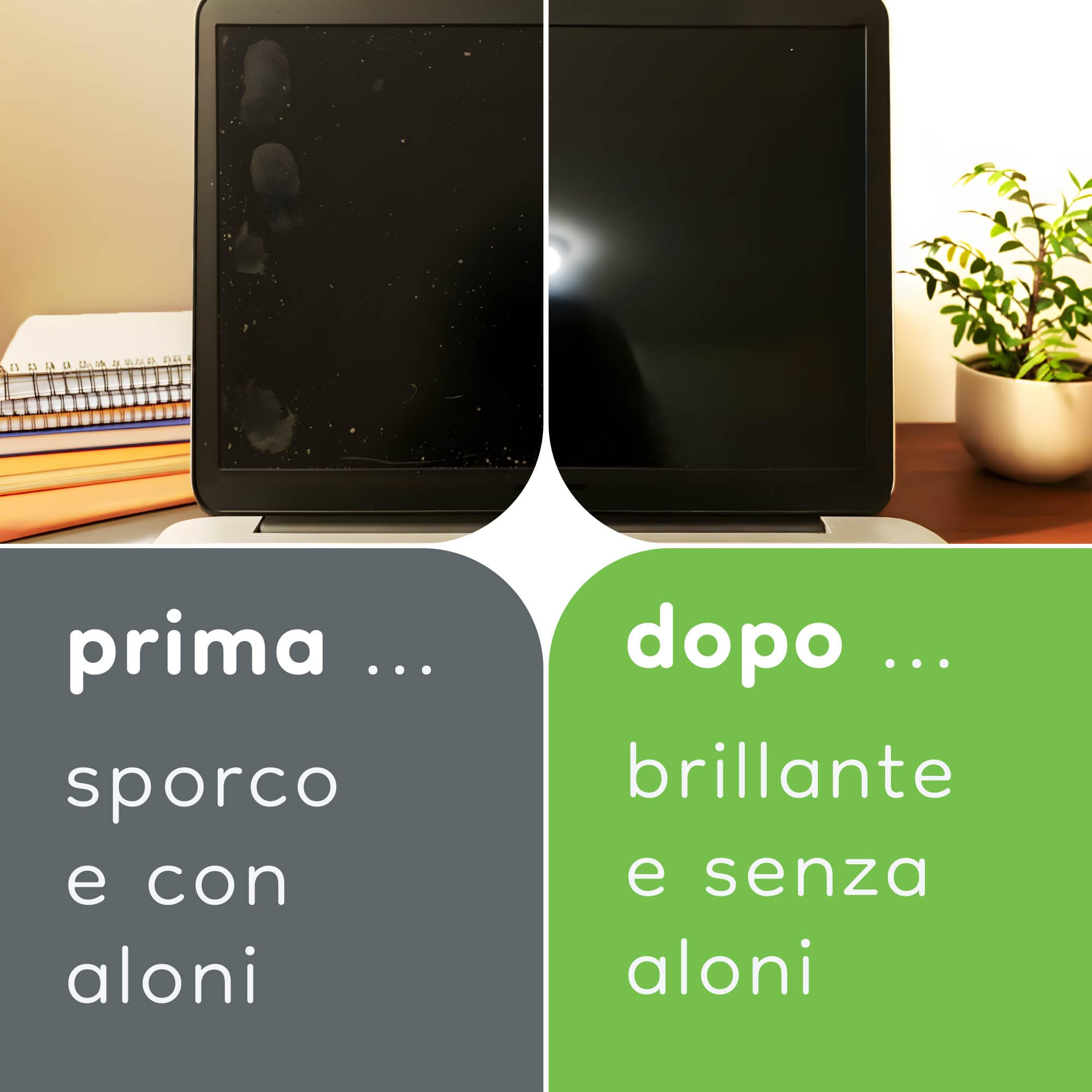 UNDO Spray per Schermi con Panno in Microfibra, 500ml, Kit Pulizia iPhone, iPad, Laptop, Touchscreen, TV LCD, LED, OLED, Monitor del Computer