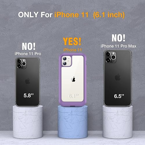 Miniatura 7 de Miracase Serie de vidrio magnético para iPhone 11, funda protectora resistente de cuerpo completo con protector de pantalla de vidrio templado 9H