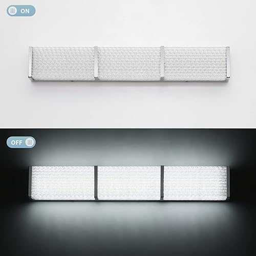 Miniatura 3 de Luces de baño sobre espejo, barra de luz moderna de tocador de 26 W, luz LED regulable, fácil de instalar, lámparas de baño sobre el espejo, luz LED
