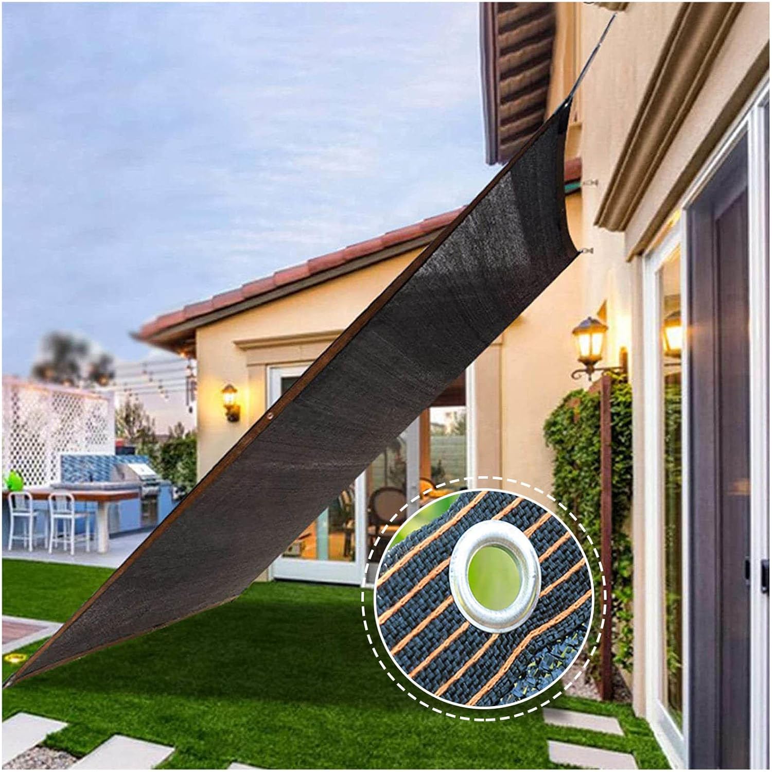Shade Net Sunblock, 70% Greenhouse Shade Netting, Uv-Resistant Shade Cloth, Garden Shade Sail, 2x4/3x5/4x5/4x6/5x8m Outdoor Awning,Black-10x12m(32.8 * 39.4ft)