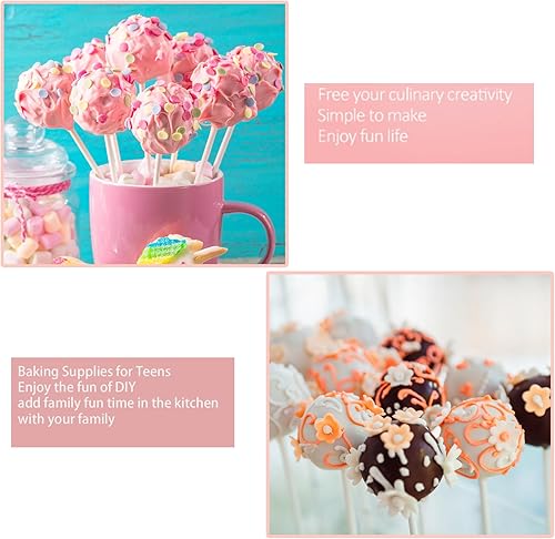 Miniatura 6 de Kit de 606 piezas para tartas, moldes de silicona para piruletas, incluye palitos de piruleta, taza medidora, bolsas de golosinas, lazos giratorios,
