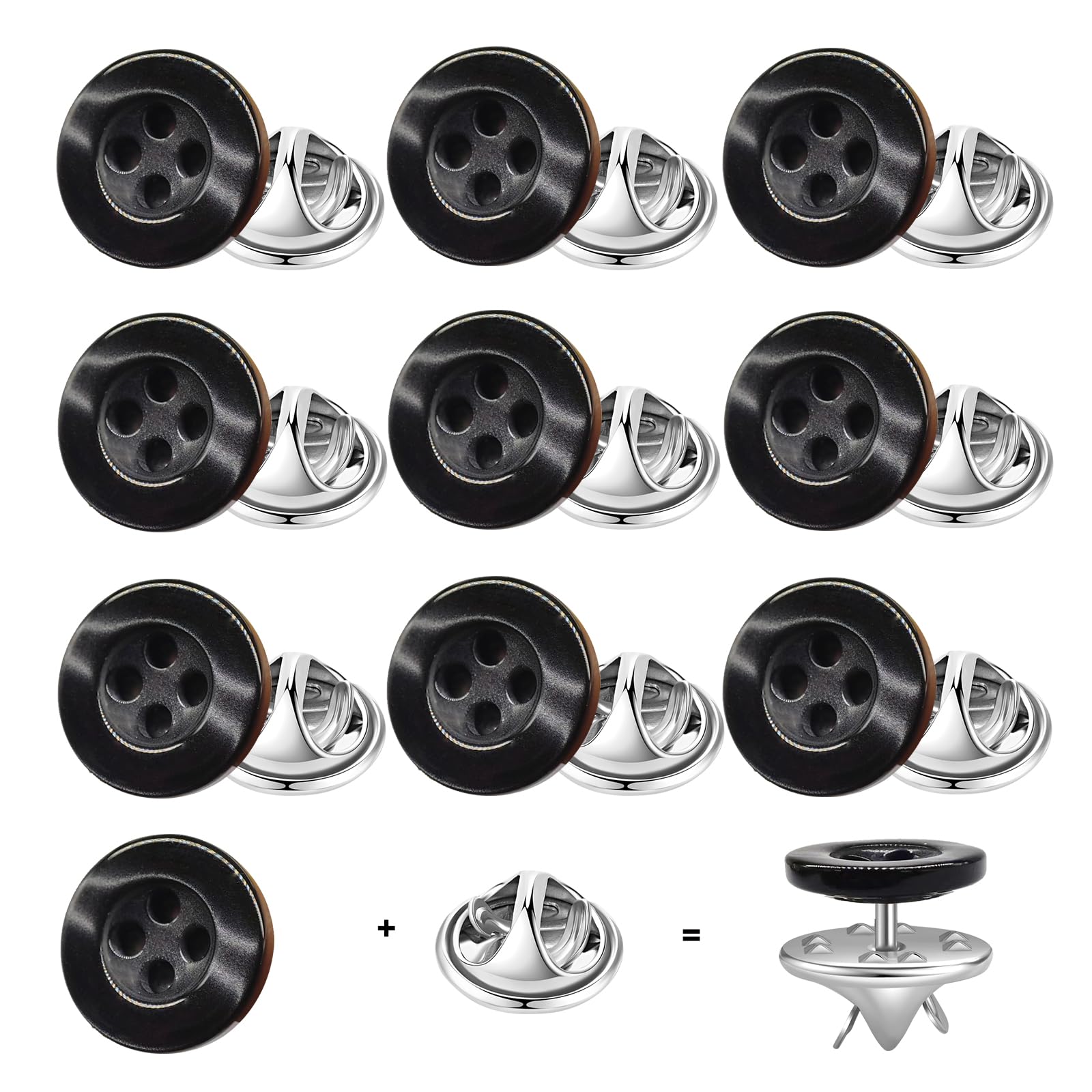Photo 1 of ZLMCUJE 11.5mm No-Sew Buttons (10 Set)