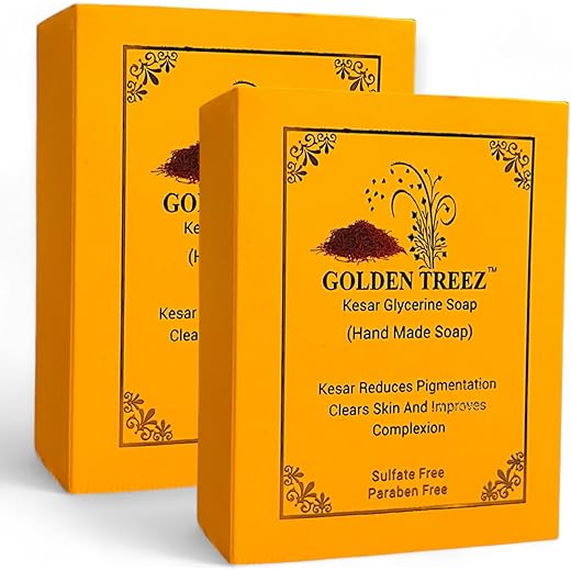 Golden Treez Saffron Clear Skin Soap - 115gm x 2 Pack