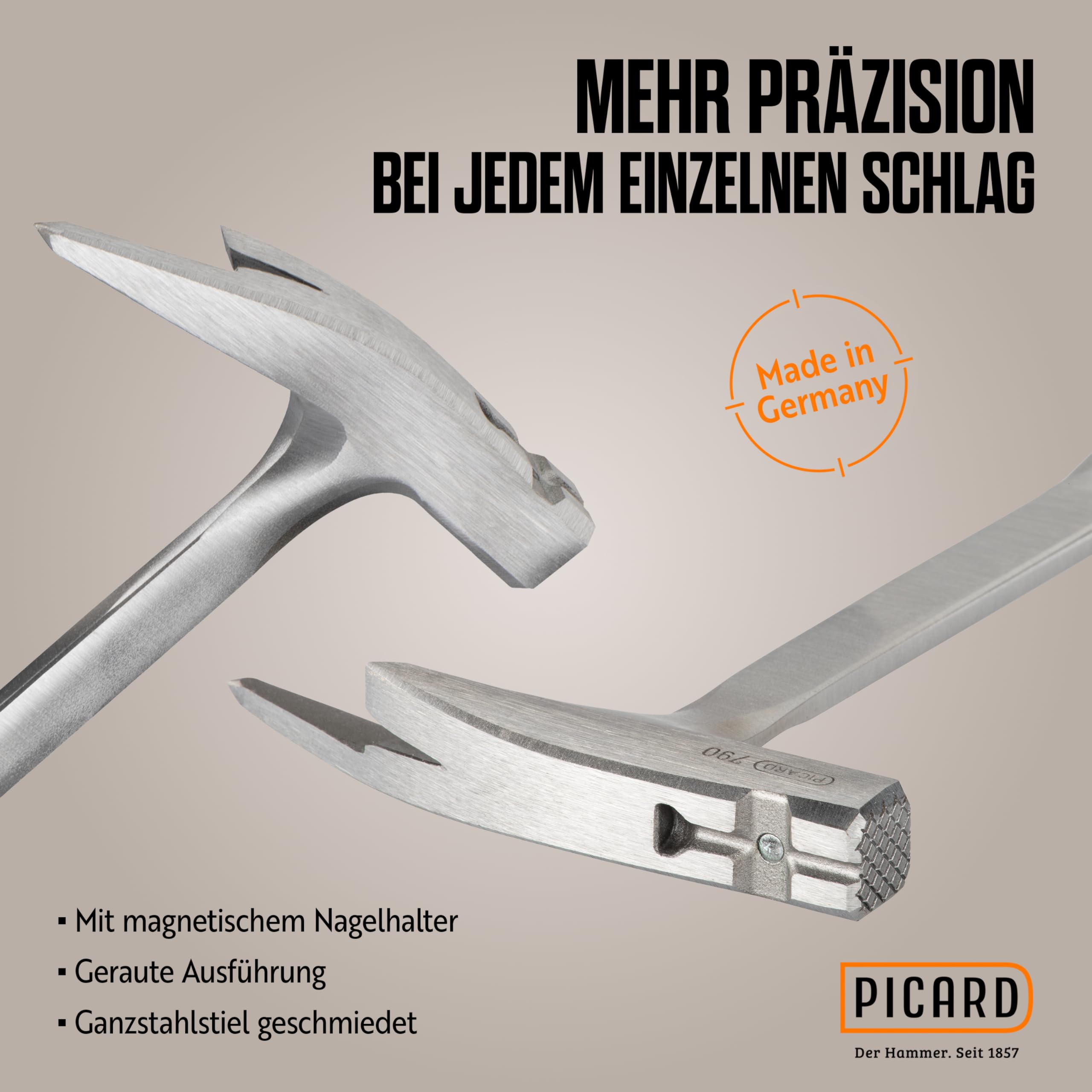 PICARD Ganzstahl-Latthammer Nr. 790 - Personalisiert Mit Lasergravur