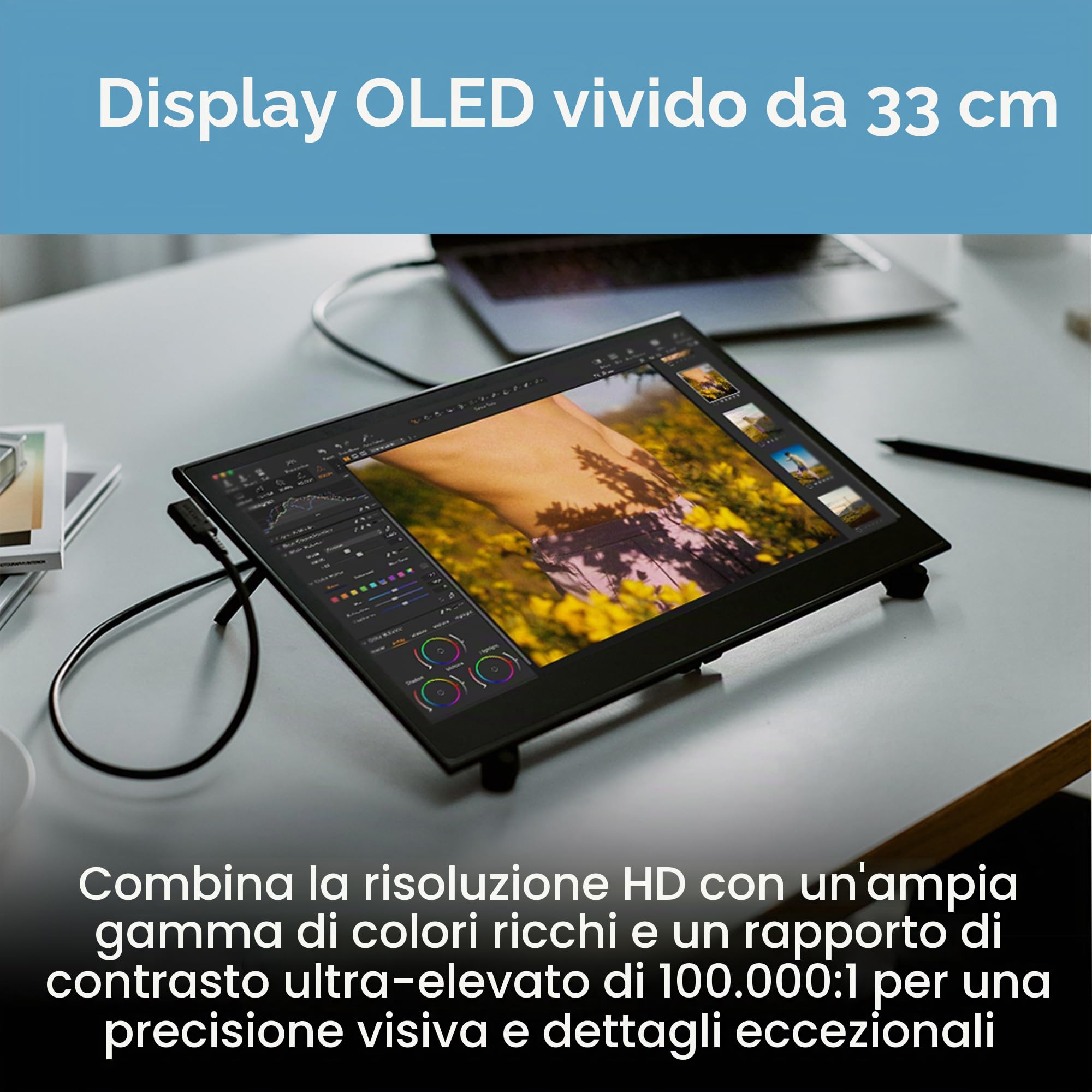 Wacom Tavoletta grafica 13.3 pollici Nero, 2048 livelli, USB, GRAPHIC_TABLET, Penna digitale, Computer portatile, Desktop, Tablet