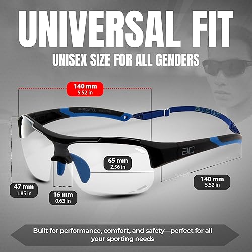 Miniatura 5 de BLUE CUT Sports Safety Goggles Interchangeable Sun Lens Anti Fog UV Protection Indoor Outdoor Pickleball Cycling Basketball