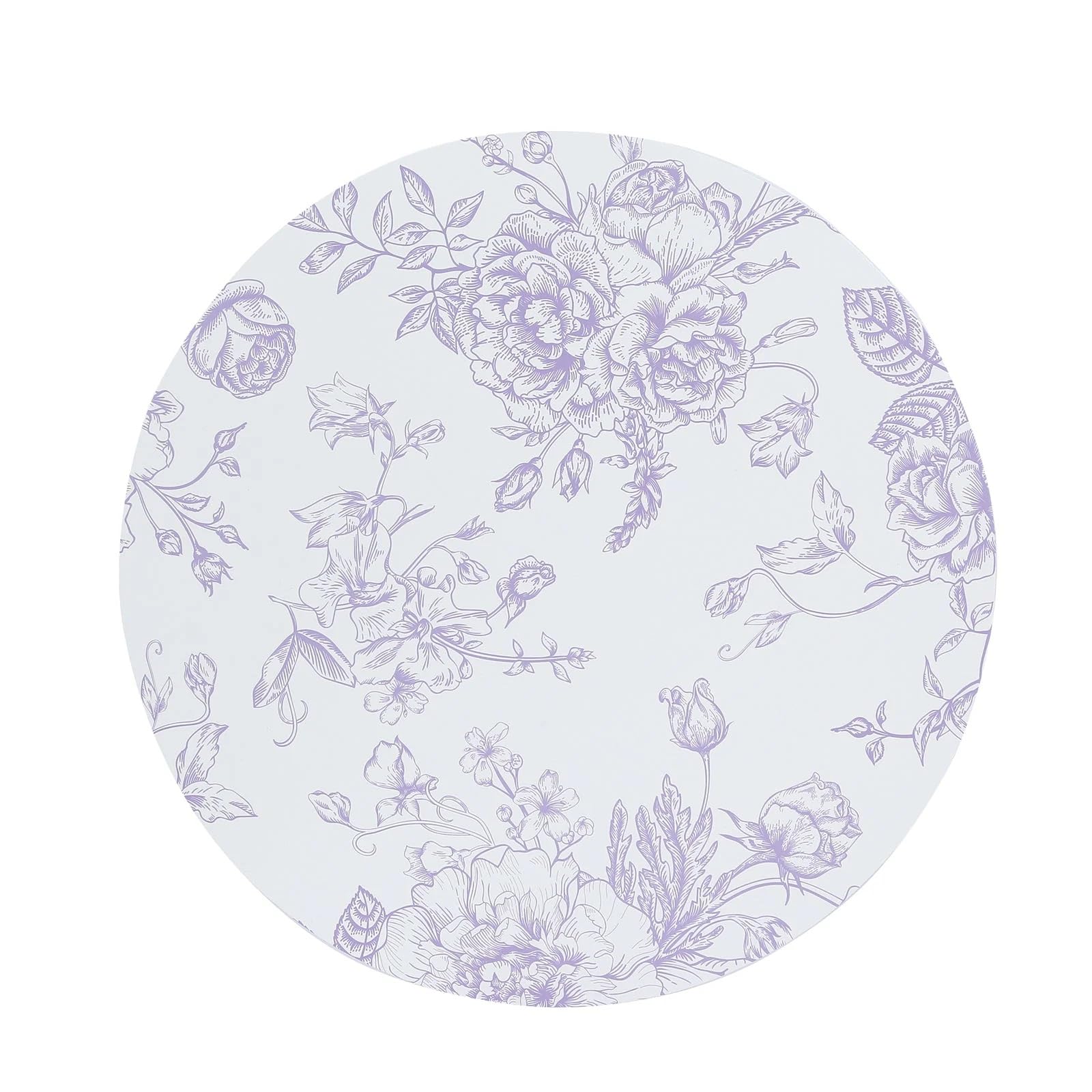 10 White Lavender 13" Disposable Cardboard Paper Placemats French Toile Pattern Wedding Party Events Reception Tableware Decorations Supplies
