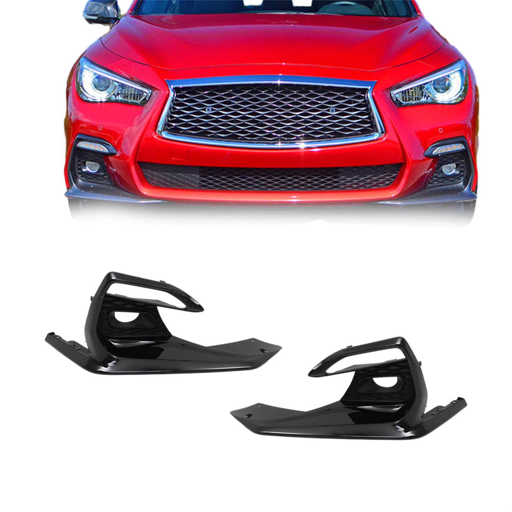 Amazon.com: Silscvtt 1 Pair Fog Light Lamp Bezels Cover Assembly