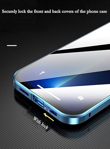 Miniatura 7 de Funda con pantalla antiespía para iPhone13 Pro Max, bloqueo de marco de metal + absorción magnética, antiespías 360, cuerpo completo, funda de