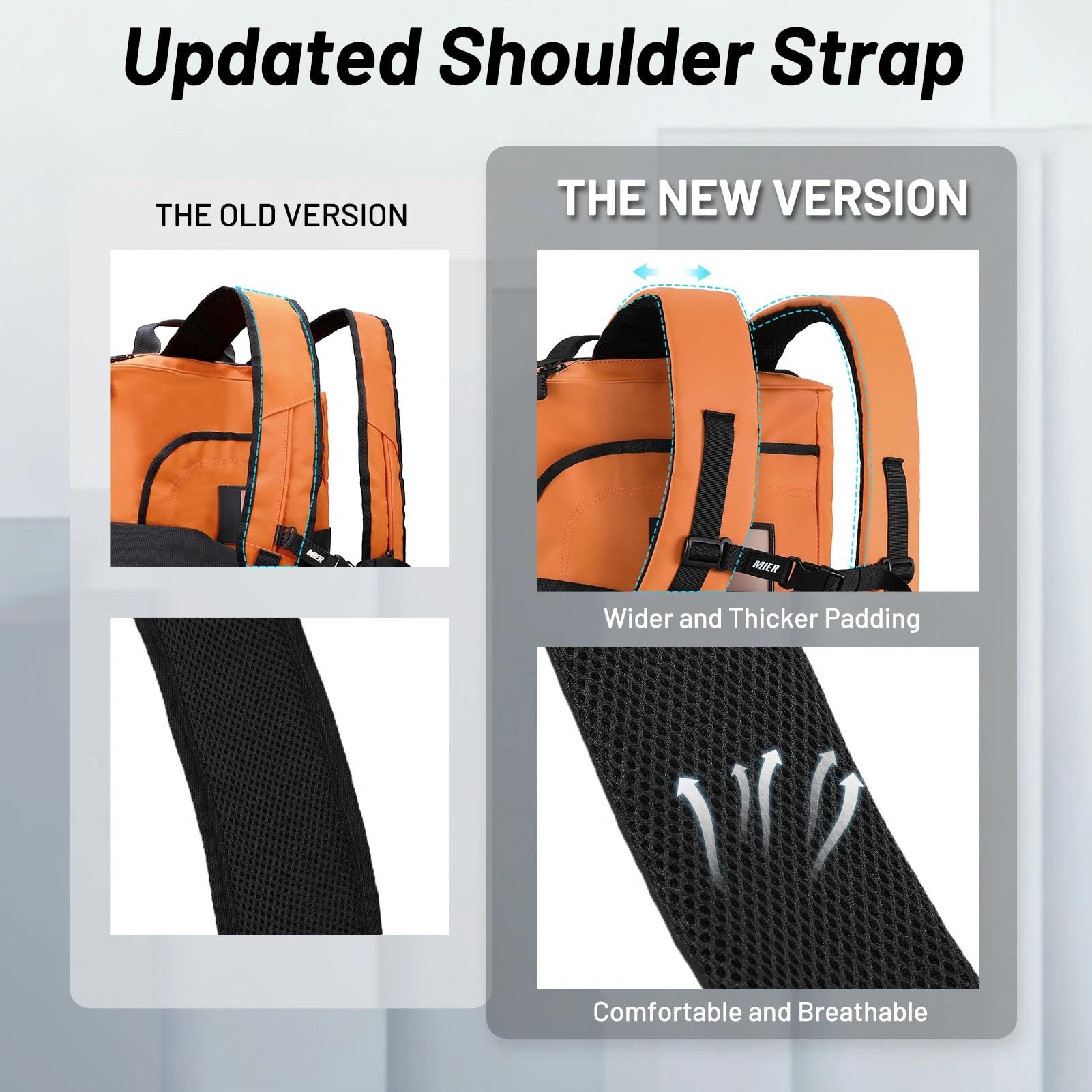 MIER - Bolsa de deporte para hombre resistente al agua grande mochila convertible con correas de mochila y compartimento para zapatos para gimnasio, viajes, 40 l/60 l/90 l, naranja, 60 L, deporte