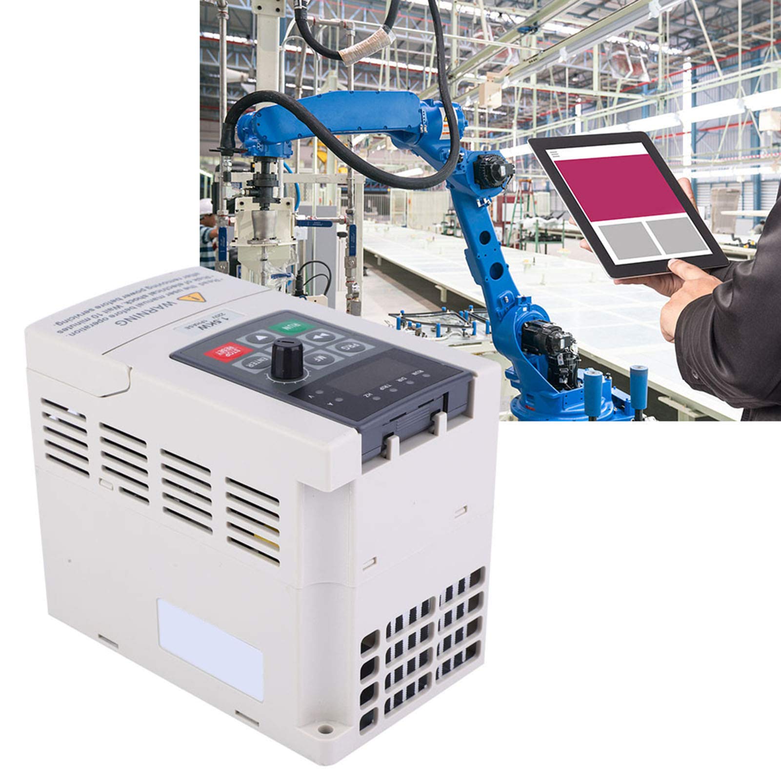 Convertitore di frequenza variabile da monofase a trifase (220 V, 1,5 kW), per flusso di controllo della pompa, alimentazione idrica a pressione costante, macchina per incisione, macchine da stampa, v