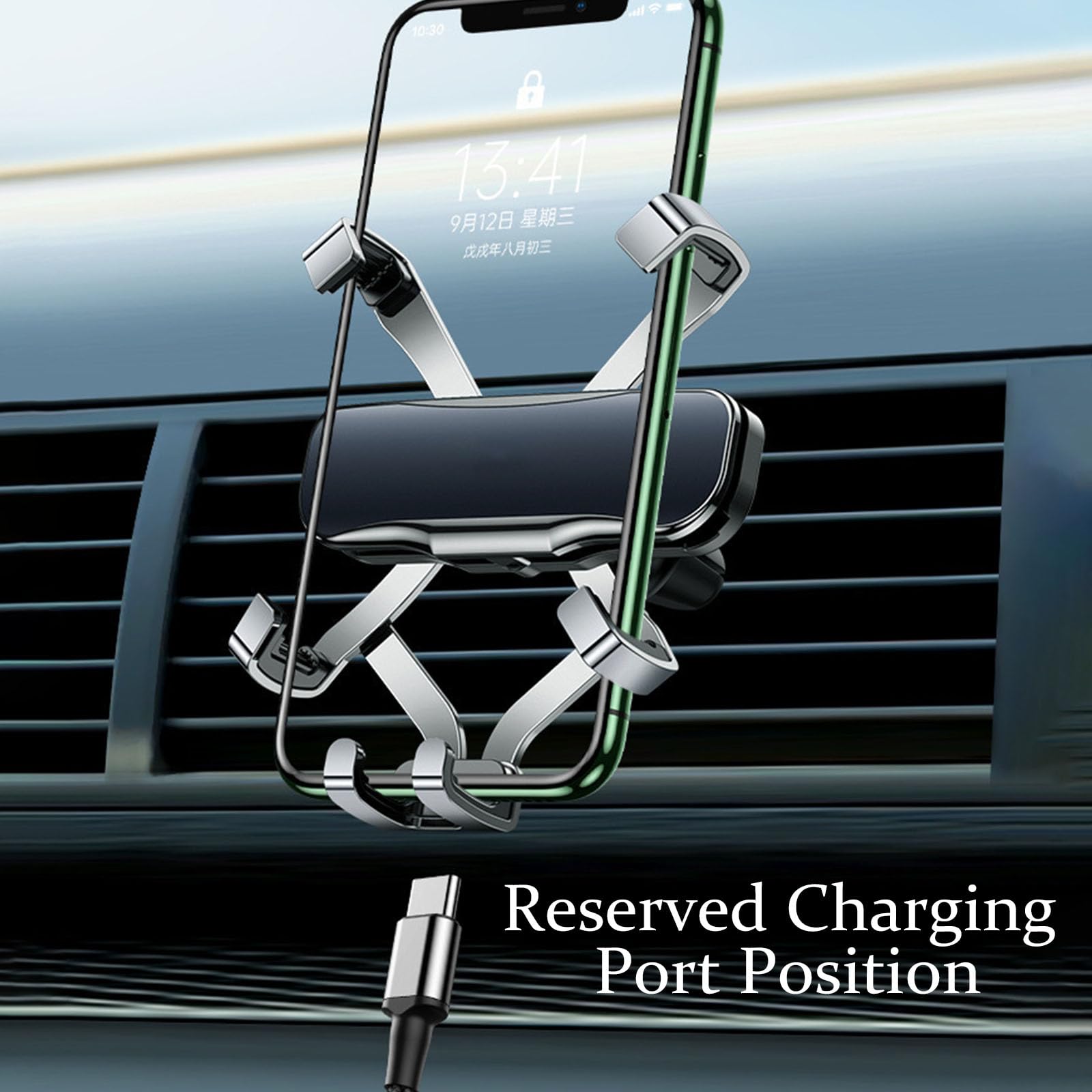 Support Rotatif Voiture Support Téléphone Voiture Universel - Fixation Grille D'aération Rotative 360°, Compatible 4-6.7 Pouces Support Tablette Voiture