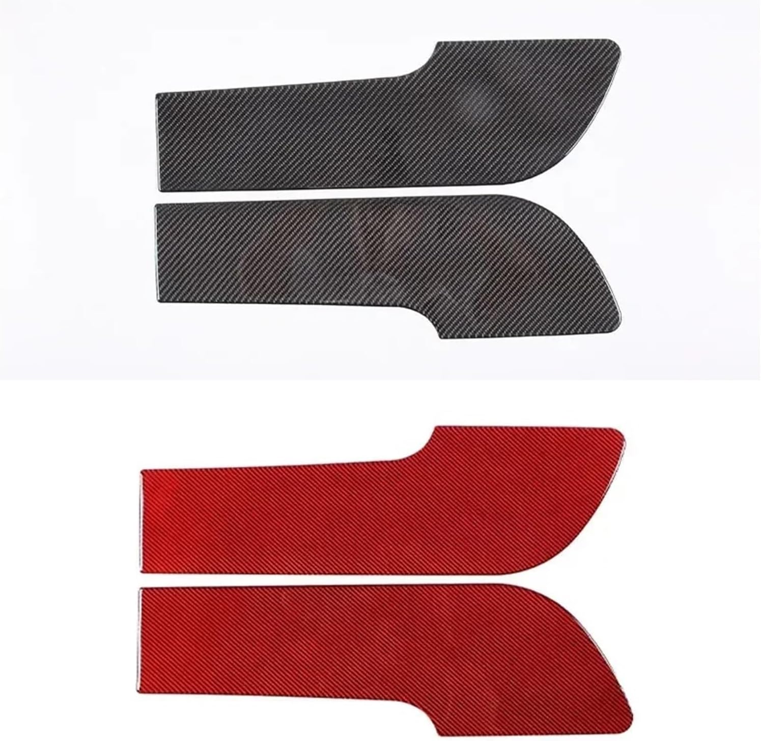 Compatible With Audi A8 D3 2004-2012 Car Door kick Panel Decorative Sticker Carbon Fiber Interior Accessories 2 Pcs(Carbon Fiber)