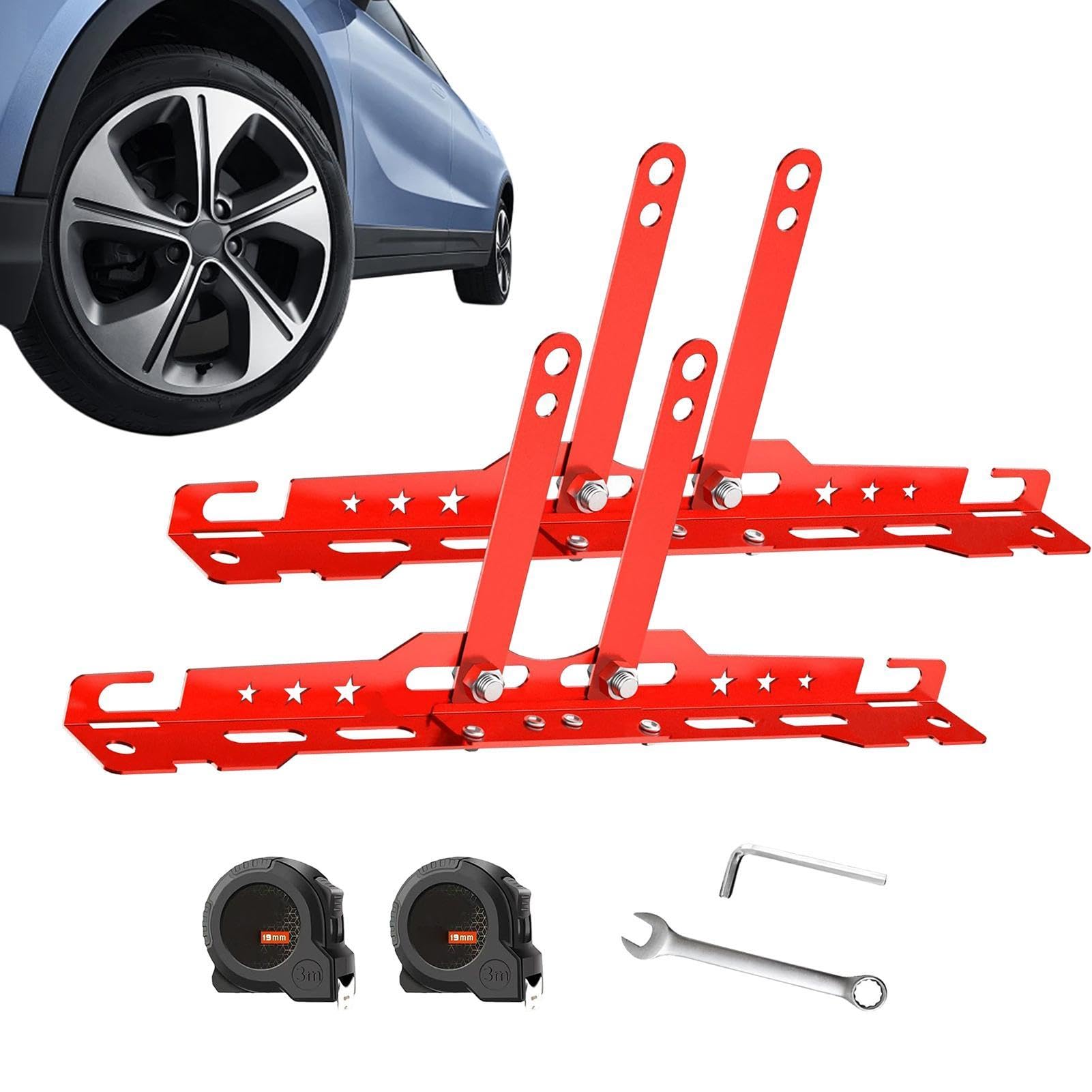 Kit de Alineación de Ruedas Placas de Alineación Resistentes | Suministros para Reparación de Neumáticos de Camión Moto Vehículo Comercial Coche
