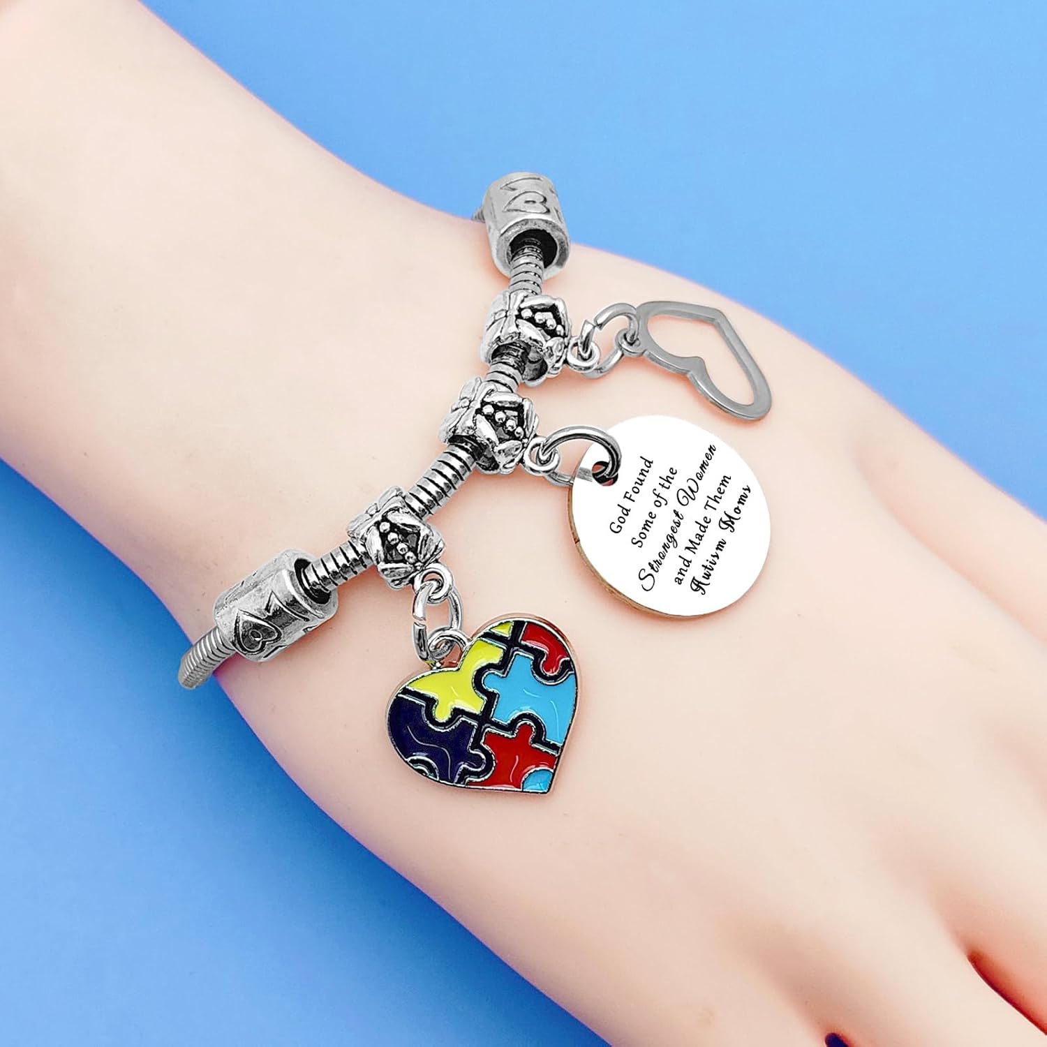 Autism Gifts for Moms Bracelet Autism Awareness Gifts for Women Mom Jewelry Autistic Moms Gift Encouragement Presents for Mothers Autistic Gift Mothers Day Presents - Image 3