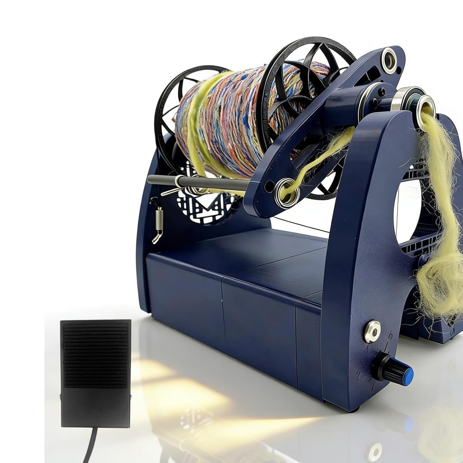 Macchina automatica per filatura artistica fine e spessa, include 3 bobine e poggiapiedi, compatibile con 240 g, apertura da 12 mm