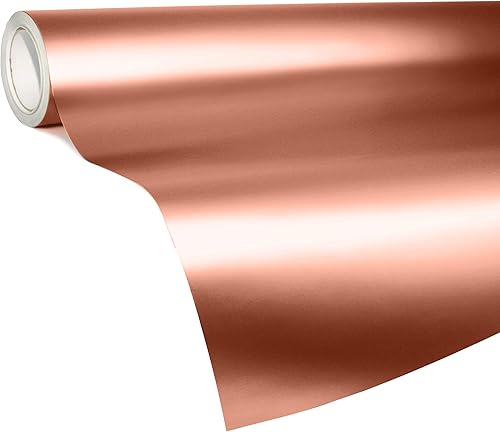 VViViD + Rollo de vinilo cromado de oro rosa satinado (12 pies x 5 pies)