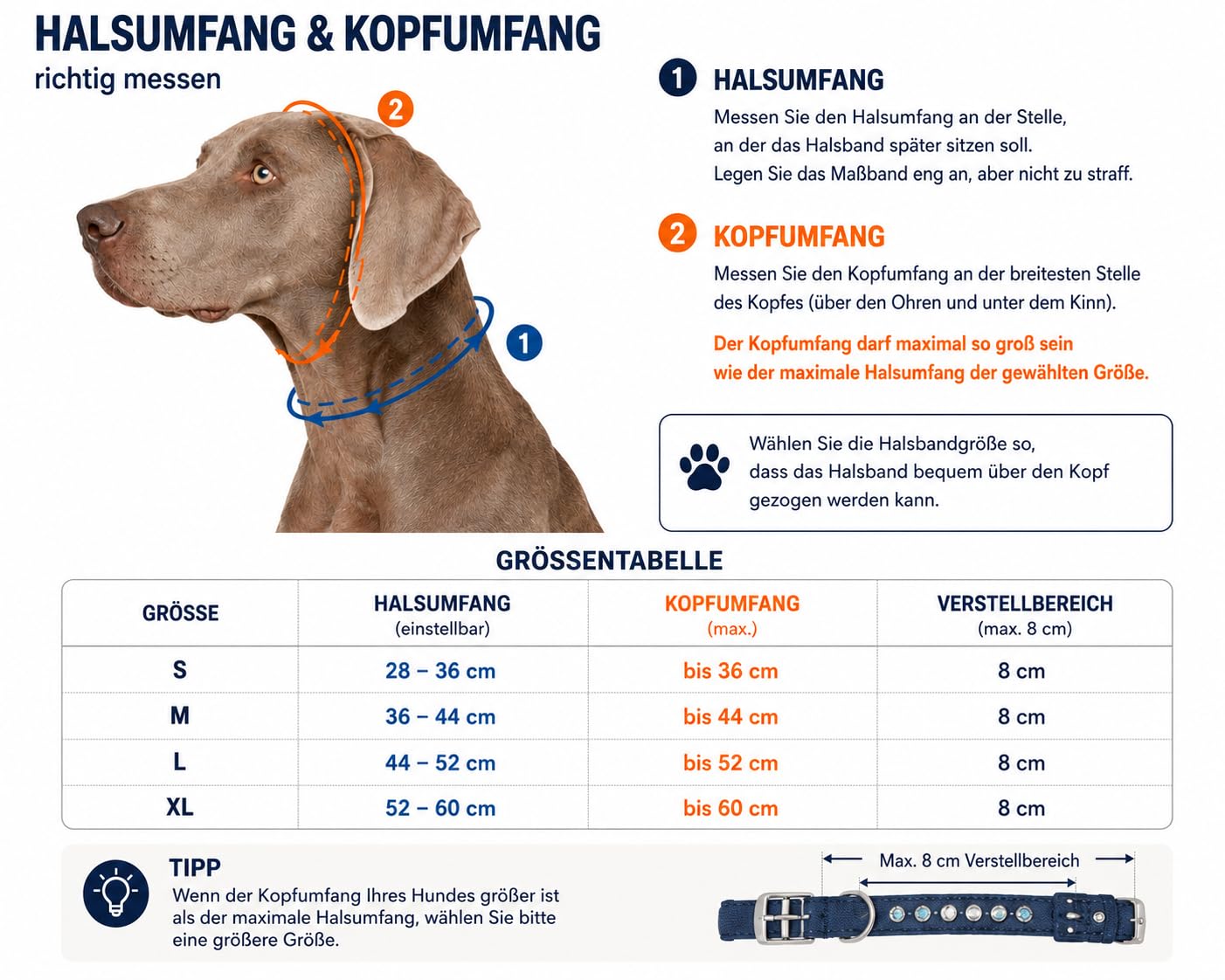 Collar para perro con etiqueta de nombre personalizada, hecho a mano en Austria, piezas de metal reforzado y diseño vaquero, para perros pequeños y grandes (S, cristal arcoíris)