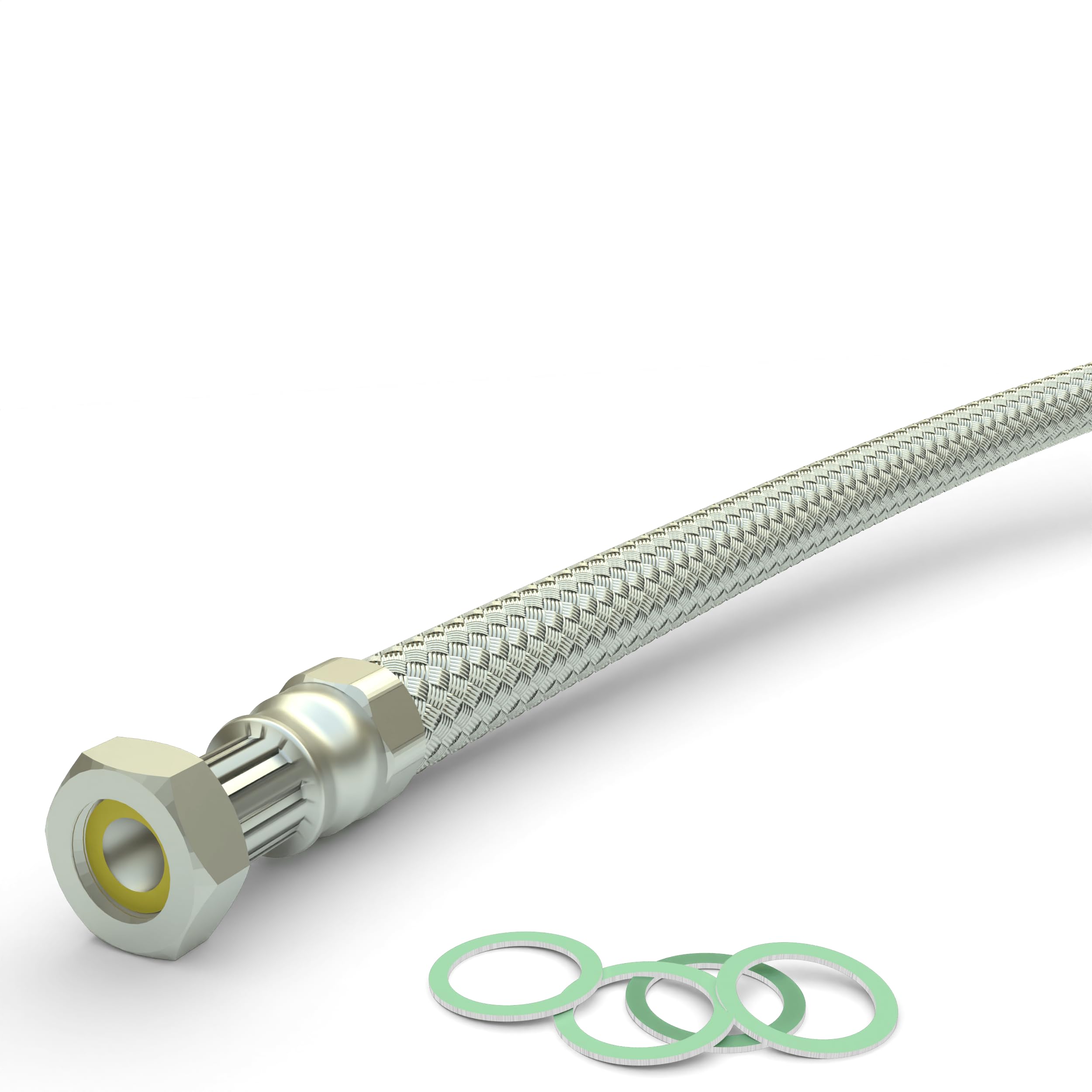 Panzerschlauch Flexschlauch Anschlussschlauch Verbindungsschlauch HDPE Schlauch ÜM1 1/2" x ÜM1 1/2" DN40 Länge 150cm