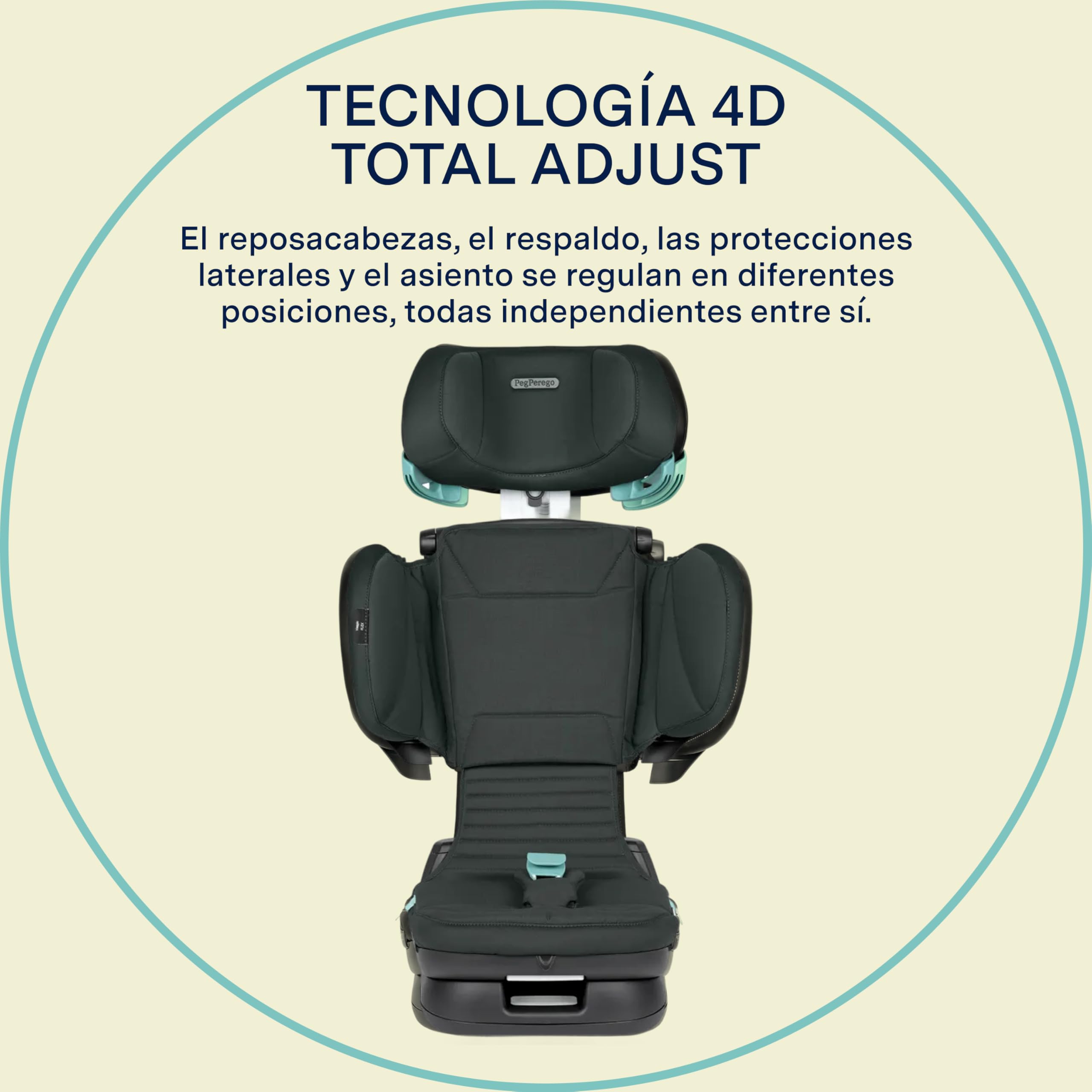 PEG Viaggio Flex Silla de Coche i-Size con ISOFIX, 100-150 cm, 3-12 años, 15-36 kg, Plegable, Reclinable, Tecnología Avanzada, Metal