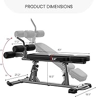 Vista 8 de Banco de pesas semicomercial para sentarse y plano de forma más fina. Equipo de fitness ajustable y banco de ejercicios para abdominales