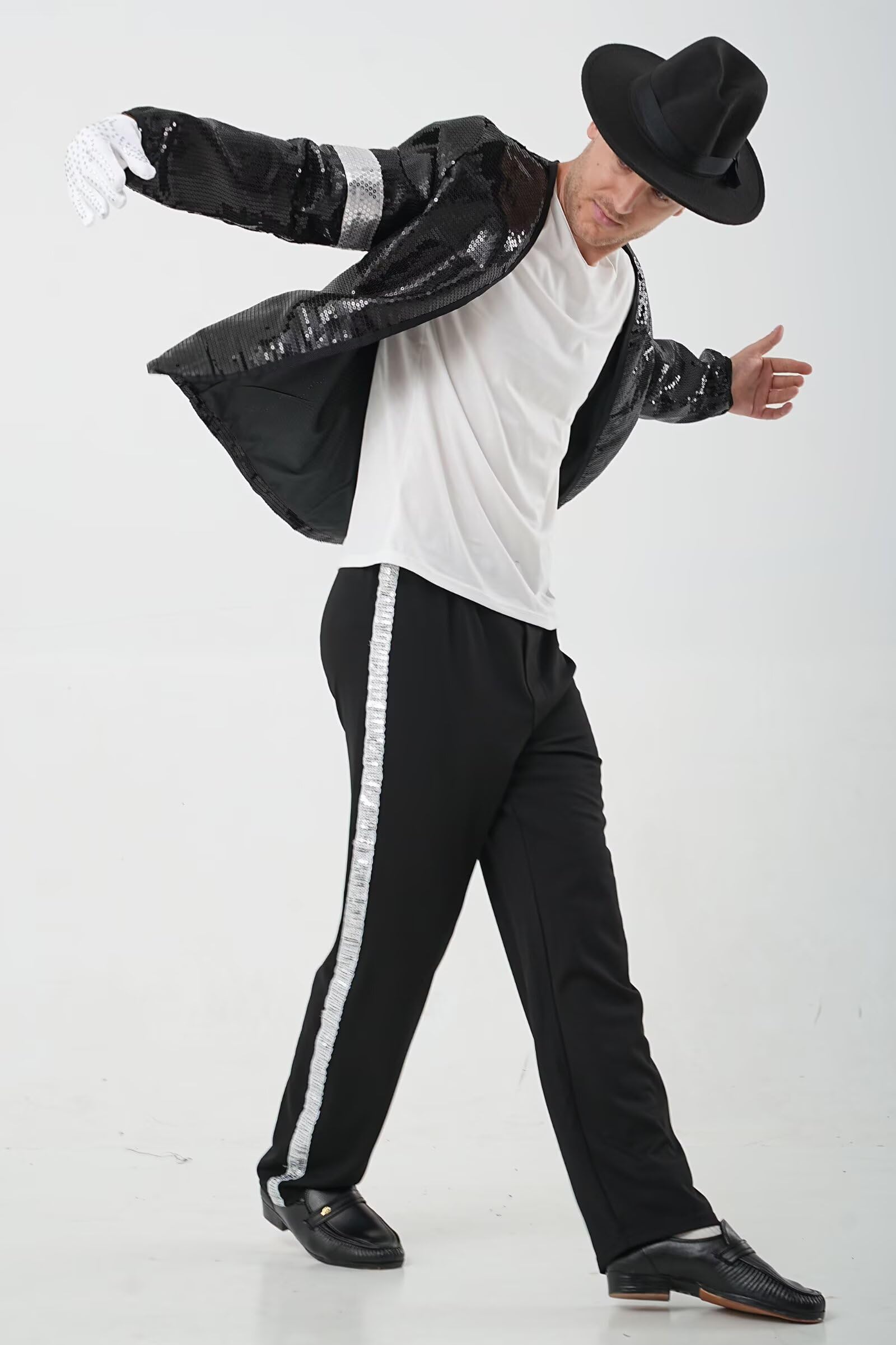 Hommes Femme Halloween Noël Cadeaux Fête Cosplay Costume Rétro Carnaval Danse de Spectacle Outfits:Veste+Pantalon+Chapeau+Chaussettes+Gant-5ps Kit Cosplay Costume