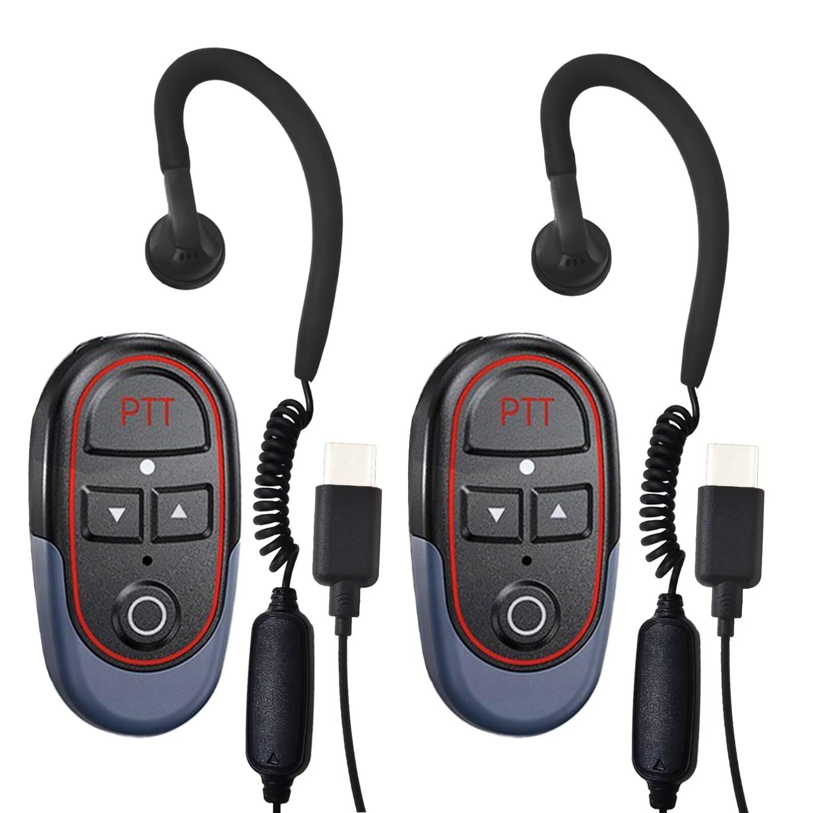 T-M10P 2er Set Super Mini Funkgerät mit Headset KI-Sprachsteuerung | Hände frei, Aufladbar, 16 Kanäle, 48h Betrieb, 3 Kilometer Walkie Talkie Set – Ideal für Restaurant, Hotel, Reisen, Outdoor