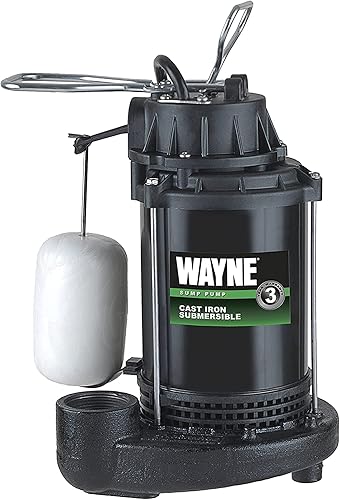 Miniatura 9 de WAYNE CDU1000 1 HP Bomba sumergible de hierro fundido y acero inoxidable con interruptor de flotador vertical integrado - 58321-WYN2